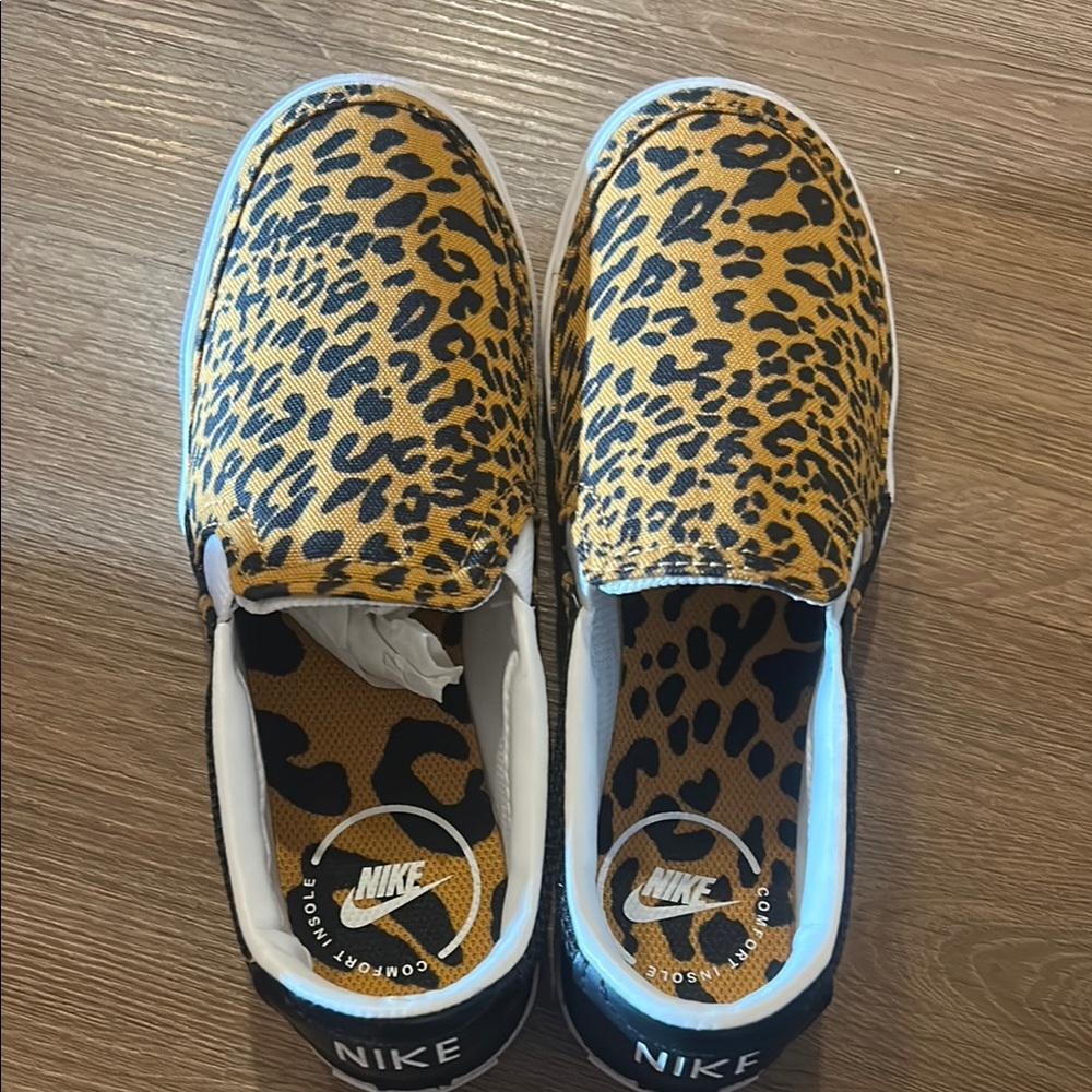 Nike Leopard Print Slip-On Shoes